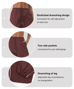 XW-2452 lỏng dây rút thể dục thể thao giản dị jogger túi bên bán buôn cần thiết tùy chỉnh phòng tập thể dục thể thao Phụ nữ quần - Product Image 2