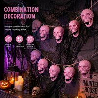 Crânes en plastique personnalisés pour Halloween, ornements suspendus avec mâchoire mobile pour décorations d'Halloween, maison hantée et décoration de fête à domicile