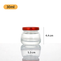 Pot en verre résistant à la chaleur vide de 30ml, 50ml, 75ml, 120ml, 150ml, 200ml pour dessert, gelée, confiture, caviar, miel avec bouchon à vis