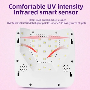 Rechargeable HD Display Manicure <b>Tools</b> for Fast Gel Nail Polish Curing Portable Smart UV LED Nail Lamp Dryer - Product Image 6