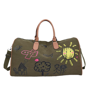 Fabbrica all'ingrosso eco-friendly tela resistente <span class=keywords><strong>R</strong></span> borsa stile di moda con chiusura a cerniera e modello di lettera - Product Image 1