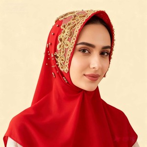Nuevo Hiyab de Estilo Étnico para Mujeres Musulmanas, Hiyab Largo con Cuentas de Perlas y Chifón, Nuevo Diseño 2026 - Product Image 4