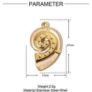 Breloques tendance 2025 en acier inoxydable : libellule, coquillage, étoile, tortue, conque – Accessoires DIY pour la fabrication de bijoux - Product Image 3
