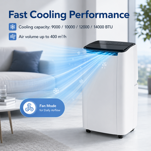 Climatiseur portable R290 14000 BTU, climatiseur domestique avec fonction de refroidissement et de chauffage pour appartement 9 000/10 000/12 000/14 000 B - Product Image 5