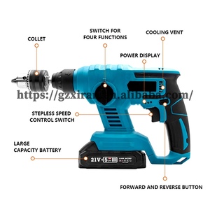 <span class=keywords><strong>Marteau</strong></span> perforateur industriel de démolition sans fil à batterie au lithium de faible puissance <span class=keywords><strong>Marteau</strong></span>-<span class=keywords><strong>piqueur</strong></span> 26MM 21V <span class=keywords><strong>Marteau</strong></span> perforateur rotatif électrique - Product Image 3