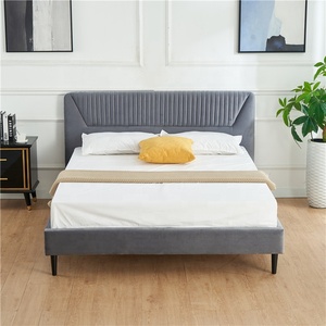 Cama Moderna con Almacenamiento, Tamaño Queen/King/Full, con Otomana Acolchada, Tapizada en Tela Suave, con Estructura de Madera - Product Image 4