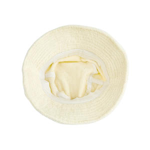 Gorro de Pescador de Tela de Rizo Personalizado con Logotipo Gráfico Bordado de Alta Calidad, Gorros de Pescador de Tela de Rizo Amarilla - Product Image 5