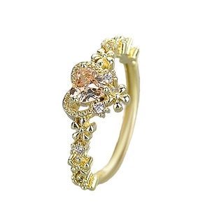 Anello Floreale a Cuore per Donne, Gioiello da Dito Romantico e alla Moda - Product Image 5