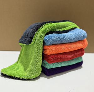 <span class=keywords><strong>Serviette</strong></span> de séchage pour voiture en microfibre de qualité supérieure 40*40cm 1200 GSM sans bordure, double torsion, séchage rapide, écologique, sans traces - Product Image 1