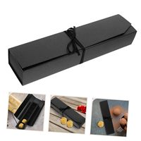 Boîte d'emballage de chocolat personnalisée longue boîte cadeau noire avec plusieurs compartiments parfaite pour le stockage de cosmétiques bijoux emballage cadeau