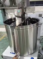 Cuve de mélange commerciale en acier inoxydable de qualité alimentaire avec agitateur motorisé, baril de agitation de liquides à ouverture supérieure avec échelle graduée