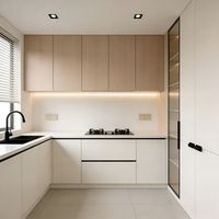 Muebles de Madera de Diseño Moderno, Gabinetes Personalizados, Madera Sólida, Material Melamina, Ecológico