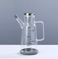 Solution de stockage d'aliments moderne pour la maison cuisine camping distributeur d'huile en verre borosilicaté bouteille fuite-pot de sauce soja