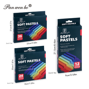 Panwenbo 12/24/36 colori Non tossici gesso morbido pastelli forniture d'arte artista bastone gesso pastello per bambini artista pittura - Product Image 6