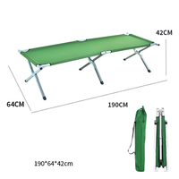 Lit pliant portable ultra-léger pour l'extérieur Lit de camp en tissu Oxford Lit pliant polyvalent pour pique-nique et voyage