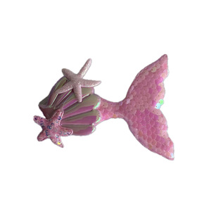 Pinza para el pelo de sirena con lentejuelas, pinza lateral con cola de pez para fiesta, accesorio para disfraz de princesa, 12 cm, colores pastel - Product Image 3