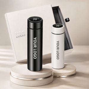 Botella de Agua Inteligente de Acero Inoxidable de 500 ml con Aislamiento al Vacío, Pantalla LED de Temperatura, Logotipo Personalizado de Alta Calidad, para Regalos Empresariales - Product Image 1