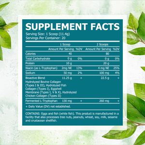 Poudre de multicollagène OEM ODM, mélange bioactif de protéines, de niacine et de sodium pour la santé des cheveux, de la peau, des ongles, des articulations, des os et du système immunitaire des adultes - Product Image 2