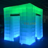 Tente de fête DJ LED gonflable, photomaton gonflable, photomaton, studio de photographie, décoration de scène, décoration de fête, décoration d'événement