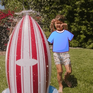 PVC <b>Inflatable</b> Backyard Sprinkler 66*18 Inch for Kids Christmas <b>Halloween</b> Holiday Party Outdoor Yard Decorations - Product Image 4