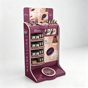 Made-to-Order Metal Floor <b>Display</b> <b>Racks</b> with Shelves for Cosmetics Custom Design Shop Furnitures Visual Merchandising Stand - Product Image 1