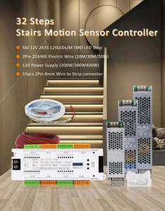 V2-STEP-1002 Led cầu thang Đèn 32 kênh PIR cảm biến chuyển động điều khiển cho tự động cầu thang thang bước cảm biến Dải điều khiển - Product Image 2