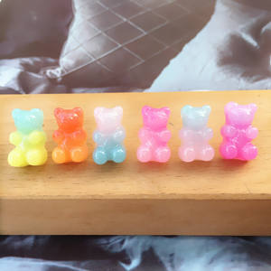 New High Quality New Design Girls Cute Jelly <b>Bear</b> Jewelry Accessories Ombre Sweet <b>Gummy</b> <b>Bear</b> Stud Earrings for Kids Women Party - Product Image 5