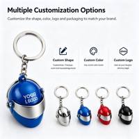 Porte-clés décapsuleur casque 3D personnalisé en alliage de zinc léger, étanche, moderne et tendance, cadeau promotionnel avec impression de logo