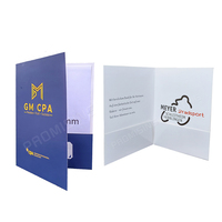 Carpeta de Presentación de Papel A4 con Dos Bolsillos, Impermeable, Ecológica y de Lujo, con Logotipo Personalizado de Fábrica China