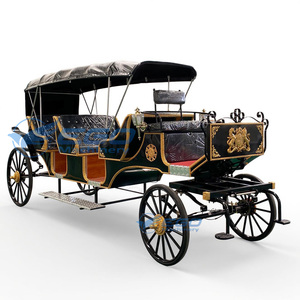 Carrosse de luxe à trois rangées de sièges pour visites touristiques, carrosse royal historique à chevaux, carrosse de mariage électrique - Product Image 1