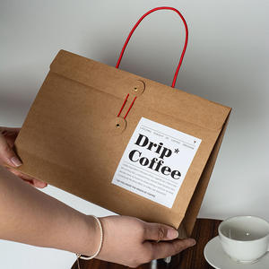 Caja <span class=keywords><strong>de</strong></span> embalaje <span class=keywords><strong>de</strong></span> alimentos, café marrón, <span class=keywords><strong>té</strong></span>, galletas, aperitivos, bolsas <span class=keywords><strong>de</strong></span> papel <span class=keywords><strong>para</strong></span> dulces, papel Kraft reciclado, camiseta, sobre con asa <span class=keywords><strong>de</strong></span> cuerda - Product Image 3