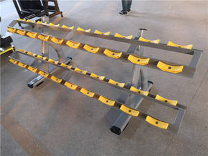 Support à haltères à deux niveaux en acier de qualité commerciale pour salle de sport, rangement organisé pour plusieurs paires d'haltères - Product Image 2