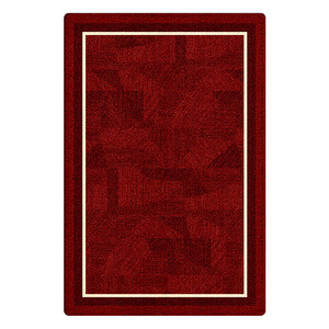 Tapis d'entrée rectangulaire rouge du Nouvel An en polyester antidérapant, motif géométrique, facile d'entretien - Product Image 4