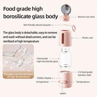 Chauffe-biberon intelligent 13500 mAh, grande batterie, pasteurisation, USB sans fil, 80W, portable, pour biberons en verre