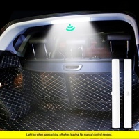 Lumière LED à détecteur de mouvement pour coffre de voiture, sans fil, sans câblage requis, éclairage automatique à l'ouverture de la porte, éclairage ambiant intérieur 2W