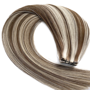 Extensiones de Cabello Humano Remy <span class=keywords><strong>Balayage</strong></span> Negro Mixto Rubio Decolorado Genius de Doble Trama de 18 Pulgadas y 20g <span class=keywords><strong>para</strong></span> Mujer, Colección 2026 - Product Image 4