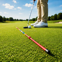 SwingPerfect Golf Alignment Stick 7 Markers Alat Bantu Putt dan Swing Serbaguna 100cm Putih Pelatih Posisi Kaki Tengah Fiberglass