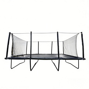 ترامبولين منزلي مستطيل قابل للتخصيص مقاس 13×18 قدم للاستخدام الخارجي مع شبكة أمان للعب السعيد ومعدات رياضية قابلة للعكس - Product Image 2
