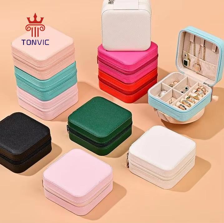 Wholesale TONVIC Small Jewelry Box Pink