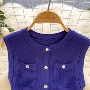 Abito elegante e sottile da donna con spalline Vintage Sexy in maglia monopetto lungo Midi drappeggiato <span class=keywords><strong>per</strong></span> le vacanze al mare - Product Image 5