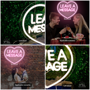 Letrero LED de Neón en Forma de Corazón con Mensaje Personalizable, Control Táctil, para Oficinas, Edificios, Parques, Fiestas, Cumpleaños, Bodas, Banquetes, Enamorados - Product Image 6