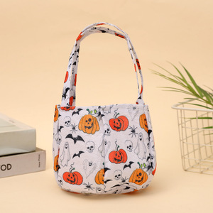 Nouveau <span class=keywords><strong>sac</strong></span> à bonbons d'Halloween en tissu non tissé à double poignée, <span class=keywords><strong>sac</strong></span> à <span class=keywords><strong>main</strong></span> citrouille, fantôme, sorcière, décoration de fête - Product Image 4