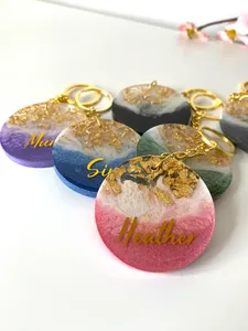 Portachiavi personalizzato in resina colorato nome personalizzato portachiavi unico regalo <span class=keywords><strong>per</strong></span> <span class=keywords><strong>lei</strong></span> - Product Image 2