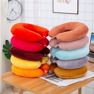 Oreiller de voyage léger en coton en forme de U avec logo personnalisé pour le camping, la voiture, l'avion, le bureau et la sieste - Product Image 4