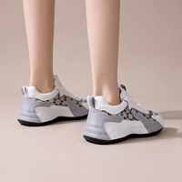 Chaussures basses décontractées pour hommes en maille et cuir synthétique, style OEM/ODM, fourniture directe d'usine sous marque privée
