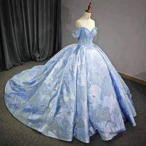 Jancember 6758 Broderie Bleu Chérie Brillant Soirée Quinceanera Robes - Product Image 1