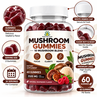 Gummies aux champignons de marque privée : Complément vitaminique à base d'extrait de Super Champignons, Gummies Crinière de Lion