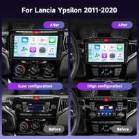 Autoradio Android Podofo 9 pouces 4+64G pour Lancia Ypsilon 2011-2020, audio de voiture, Carplay/Android Auto sans fil, GPS, RDS, WIFI, OEM/OEM