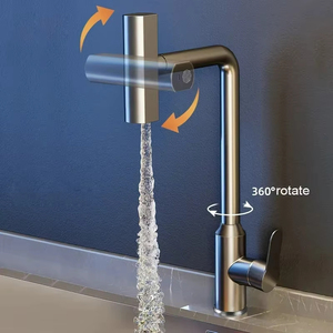 Modern <strong>Kitchen</strong> Tap Sink Mixer Faucet for Hotels and Apartments Pull-Out Waterfall Rain <strong>Shower</strong> Design Plated for Sink for Hotels - Product Image 4