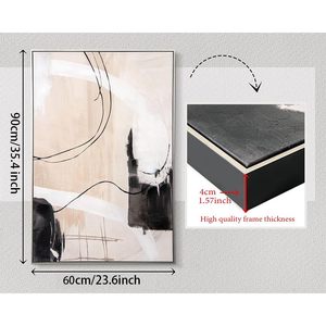 Moderna fabbrica di grandi dimensioni astratta di <span class=keywords><strong>arte</strong></span> <span class=keywords><strong>della</strong></span> parete decorazione per soggiorno con motivo vegetale pittura appesa alla parete - Product Image 6